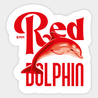 Red Dolphin Sticker